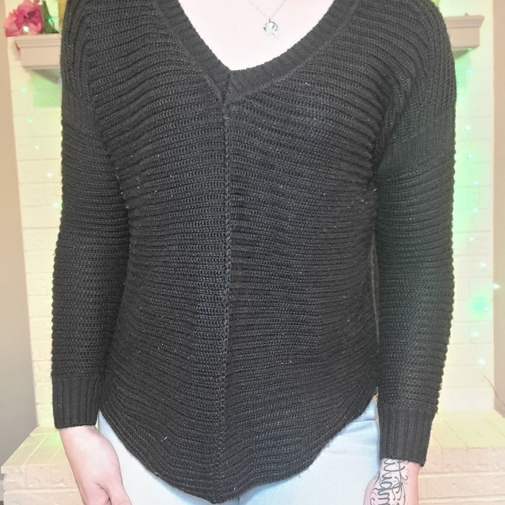 Black knitted sweater by Sam Edelman - Picture 3 of 6